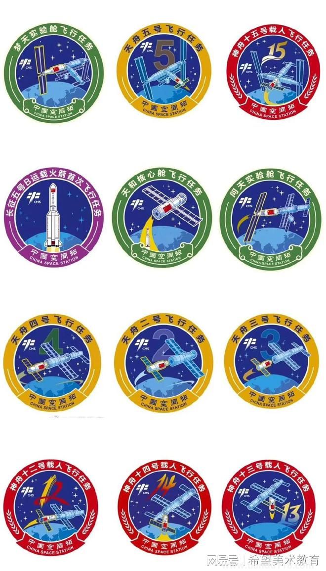 12枚中國(guó)空間站任務(wù)標(biāo)識(shí)集齊了！滿滿的航天科技感(圖2)