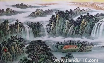 富水長流畫掛客廳能不能旺財（旭日東升圖掛客廳好不好）