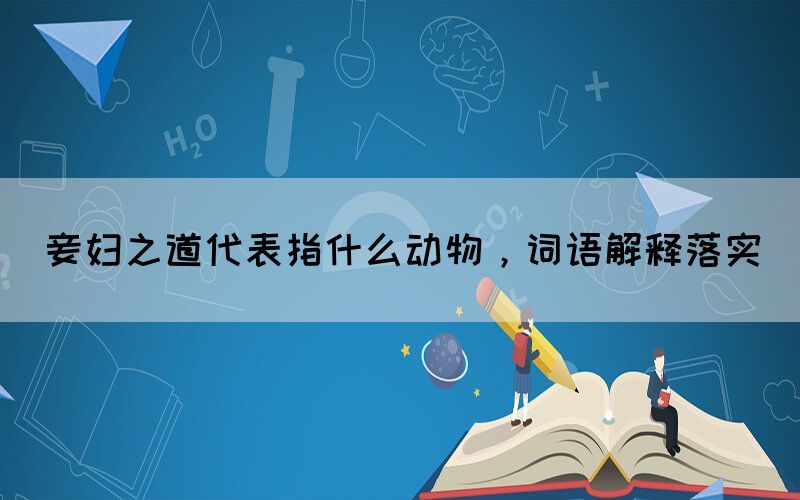 妾婦之道代表指什么動物，詞語解釋落實(圖1)